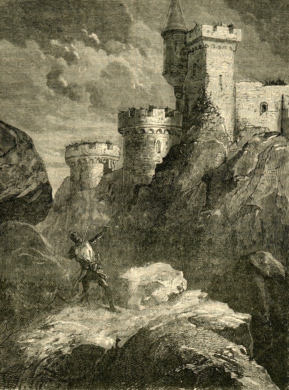 Richard I. Sårad vid belägringen av slottet Chaluz, 1199, 1890. av Unbekannt