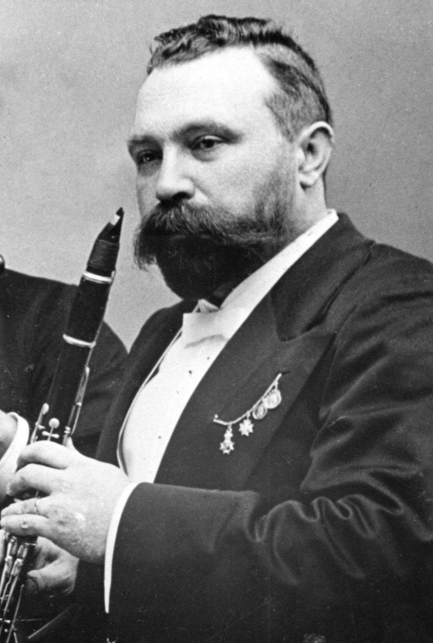 Richard Mühlfeld, tysk klarinettist, 1890-talet av Unbekannt
