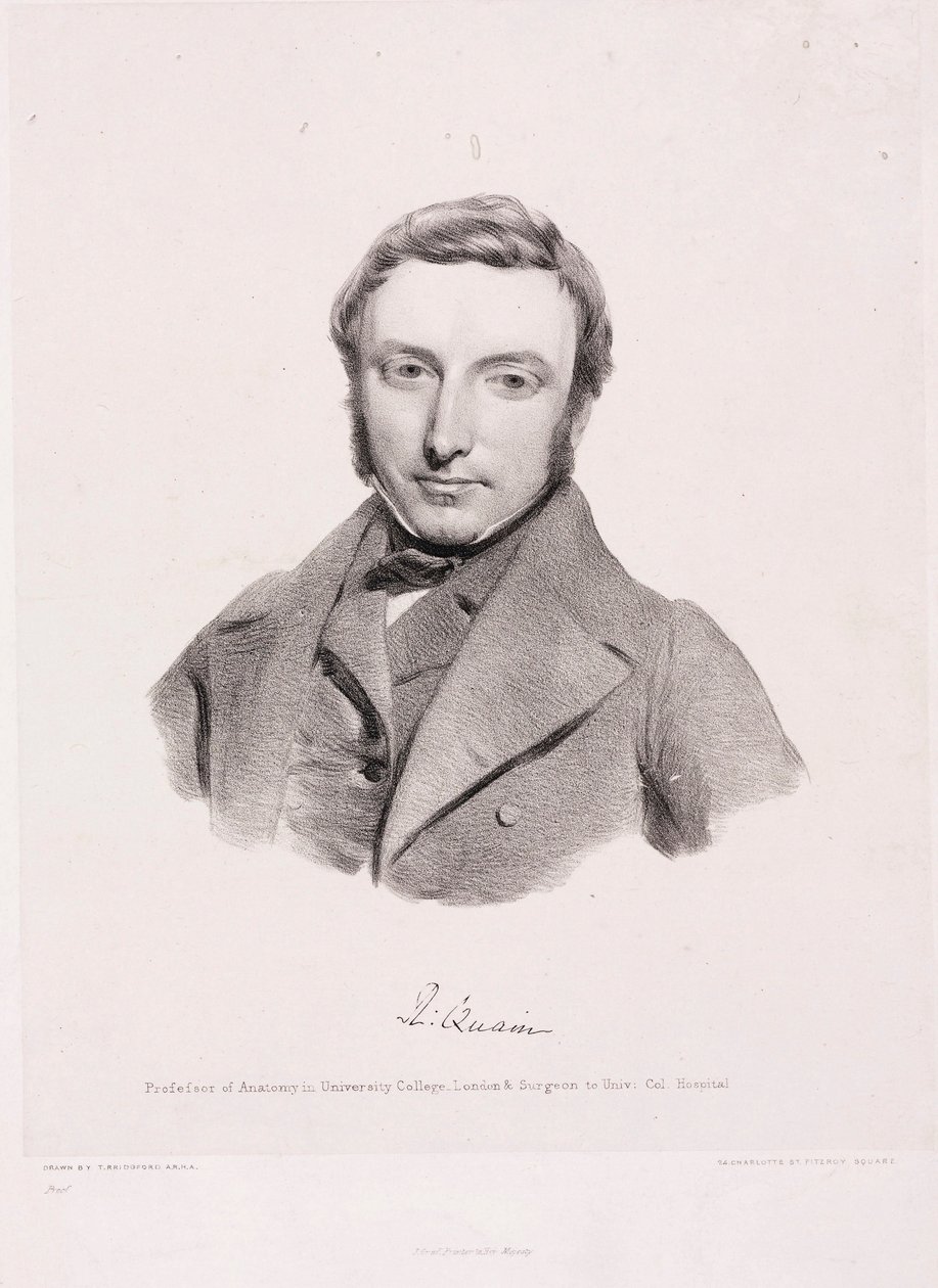 Richard Quain, irländsk kirurg, ca 1850 av Unbekannt
