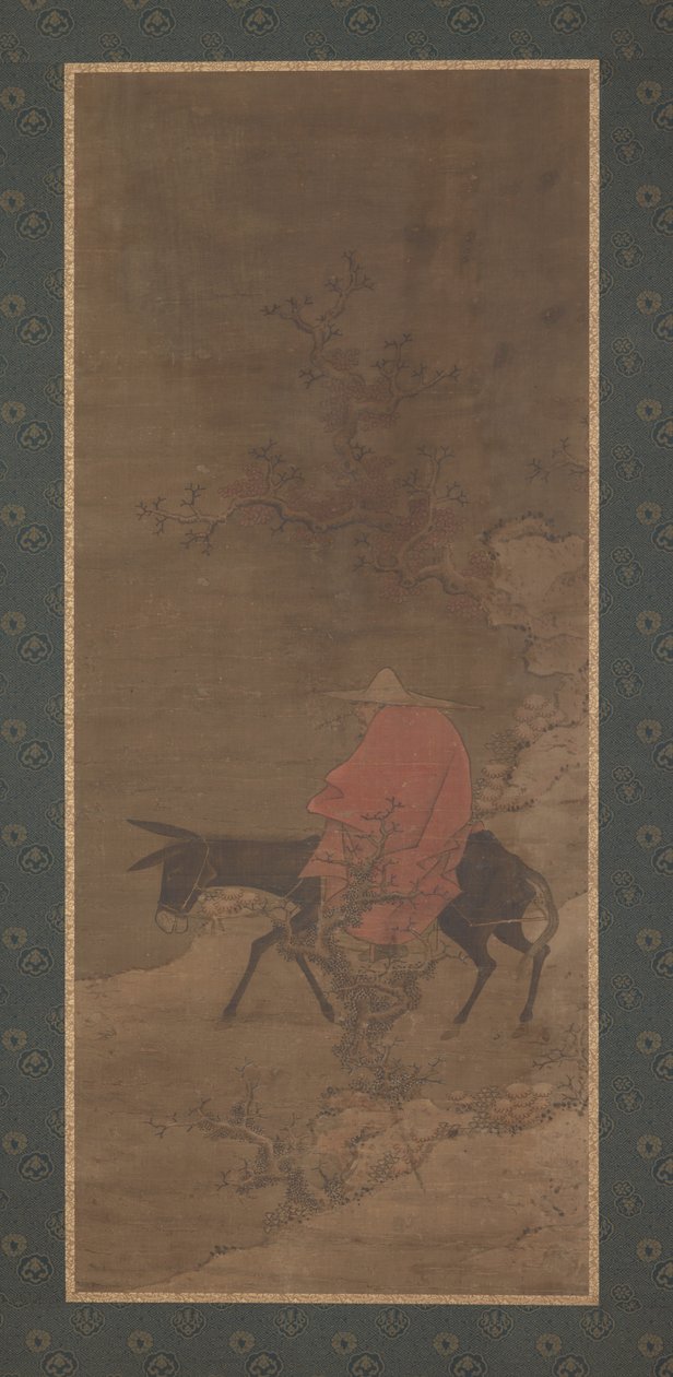 Rider genom snö på jakt efter plommonblommor, Ming eller Qing dynastin, 1600-talet. av Unbekannt