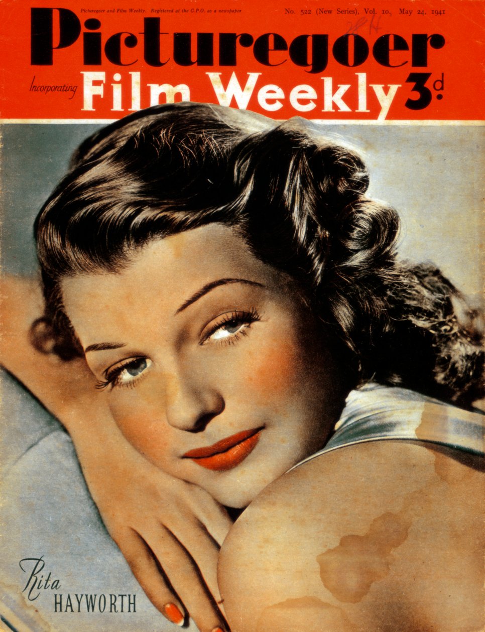 Rita Hayworth 1918-1987, amerikansk skådespelerska, 1941 av Unbekannt
