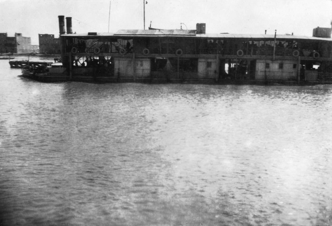Flodbåt på Tigris, Mosul, Mesopotamien, 1918 av Unbekannt