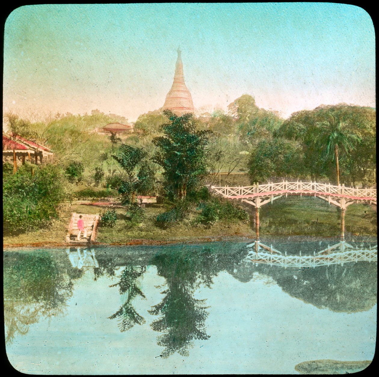 Flodscenen, Indien, sent 1800-tal eller tidigt 1900-tal av Unbekannt