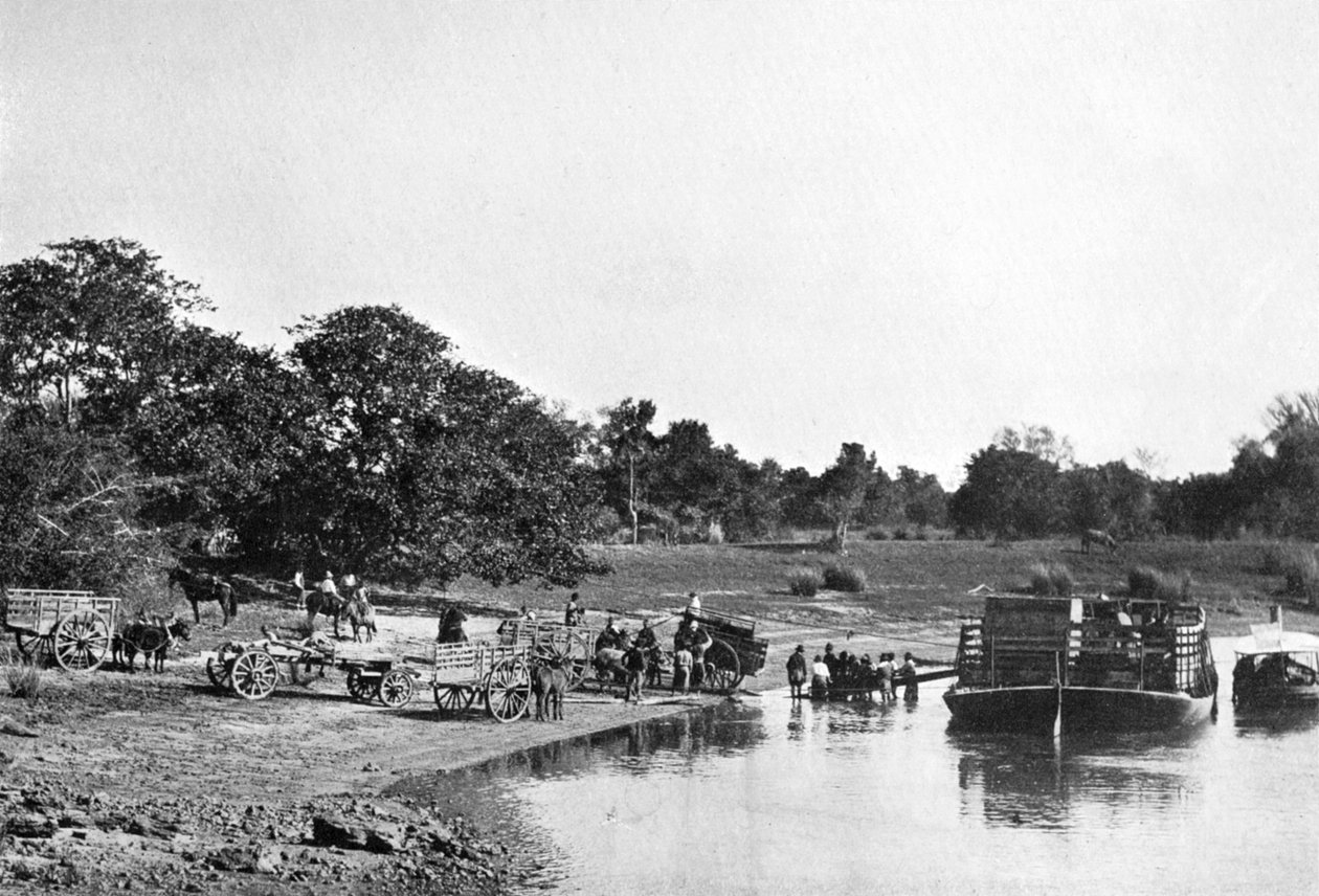 Flodscenen, Rio Corrientes, Paraguay, 1911 av Unbekannt