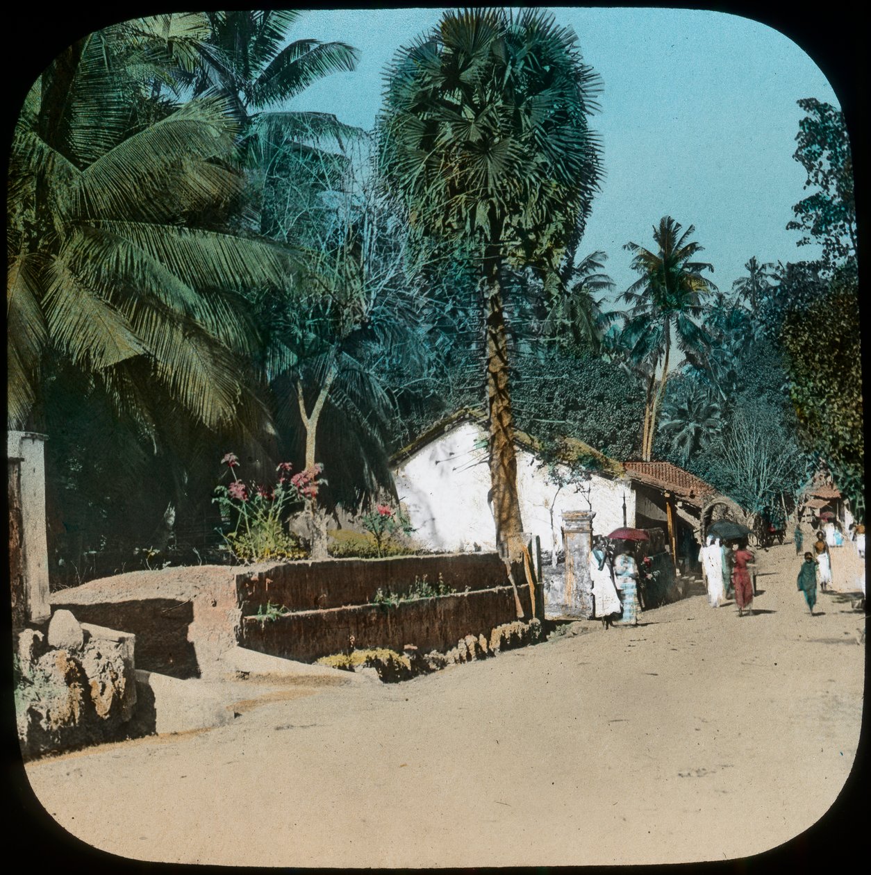 Vägen från Colombo till Galle, Colombo, Ceylon, sent 1800- eller tidigt 1900-tal av Unbekannt