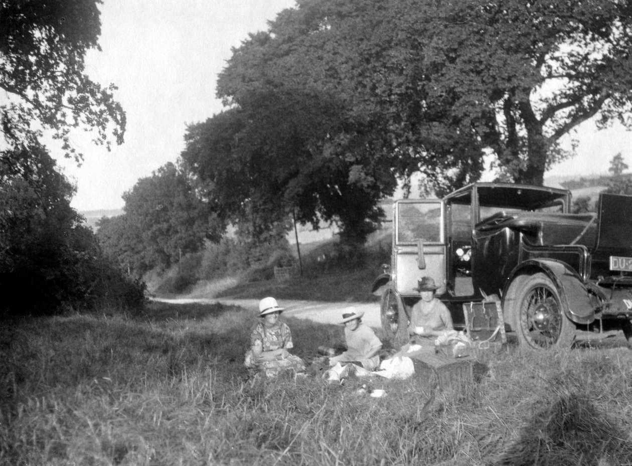 Picknick vid vägarna, c1920-c1930-tal av Unbekannt