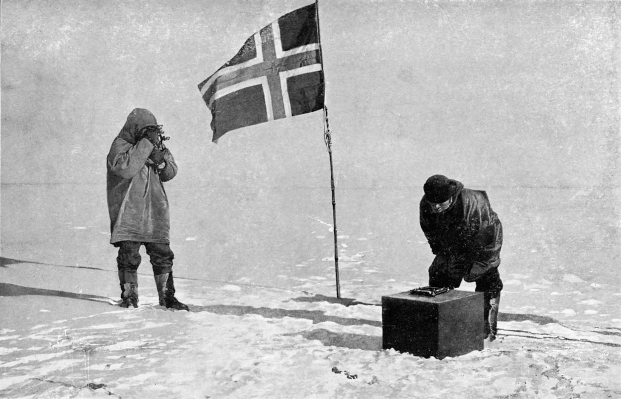 Roald Engelbrecht Gravning Amundsen 1872-1928, norsk upptäcktsresande, vid Sydpolen, 1911 av Unbekannt