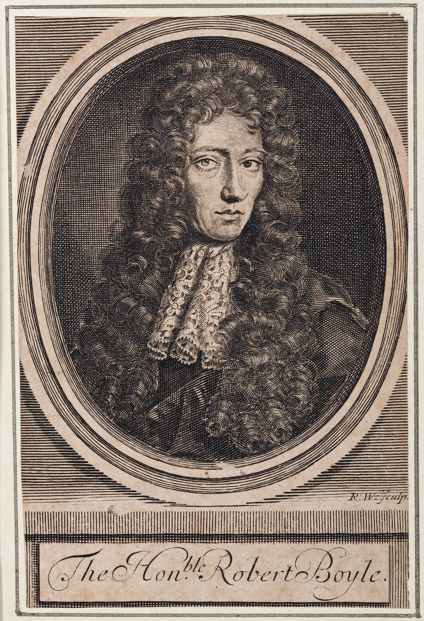 Robert Boyle, irländsk fysiker och kemist, ca 1680 av Unbekannt