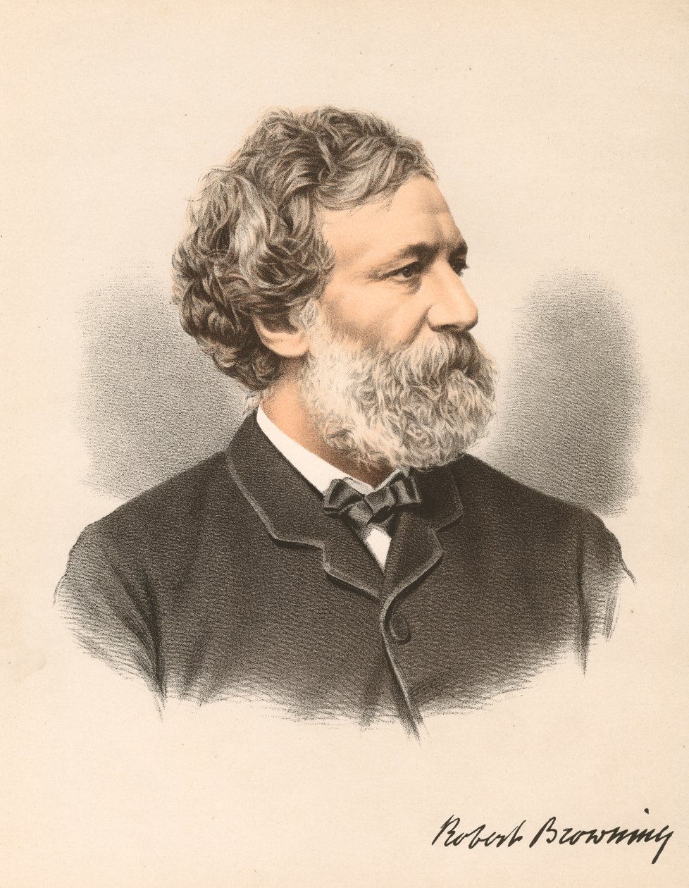 Robert Browning, engelsk poet och dramatiker, c1880 av Unbekannt