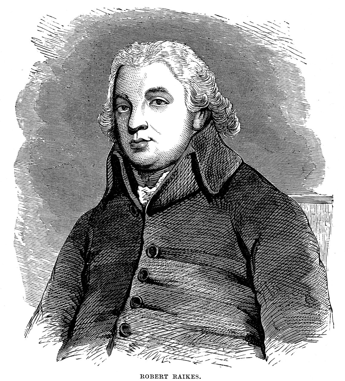 Robert Raikes, engelsk filantrop och förläggare, 1780 1880 av Unbekannt
