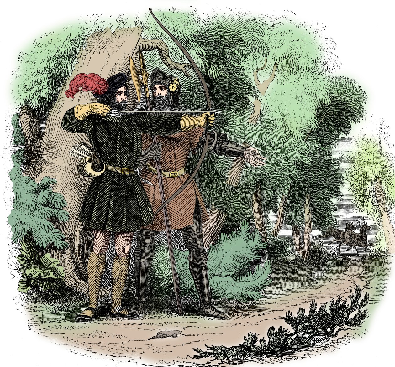Robin Hood, legendarisk engelsk folkhjälte och fredlös och förkämpe för de fattiga, tidigt 1800-tal av Unbekannt