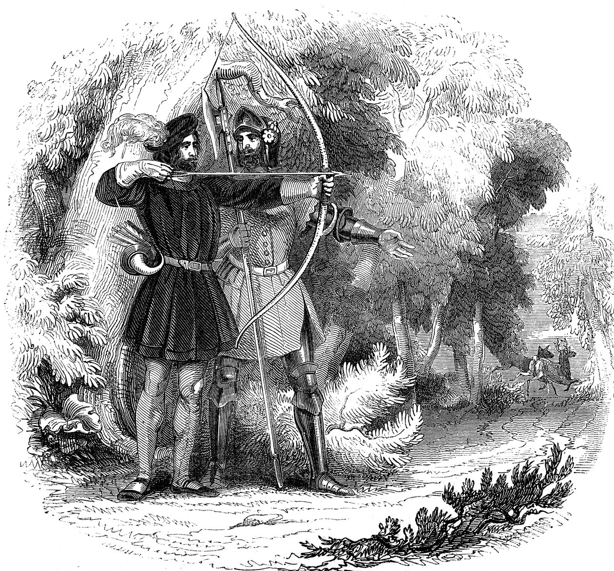 Robin Hood, legendarisk engelsk folkhjälte och fredlös och förkämpe för de fattiga, tidigt 1800-tal av Unbekannt