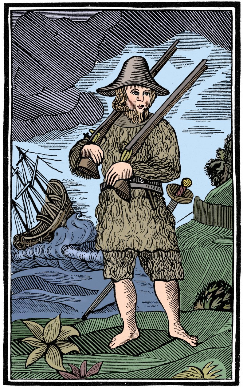 Robinson Crusoe, kapbokssnitt, 1700-talet 1964 av Unbekannt