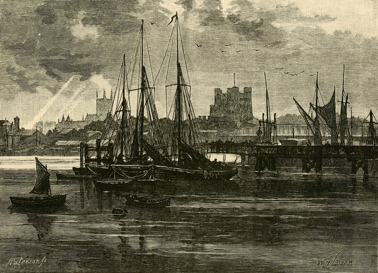 Rochester, från Medway, 1898. av Unbekannt