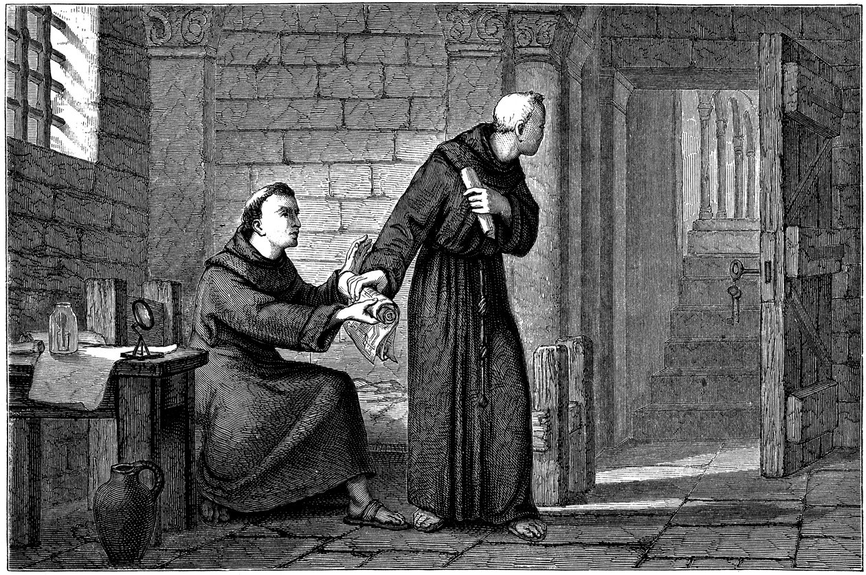 Roger Bacon, engelsk experimentell vetenskapsman, filosof och franciskanermunk av Unbekannt