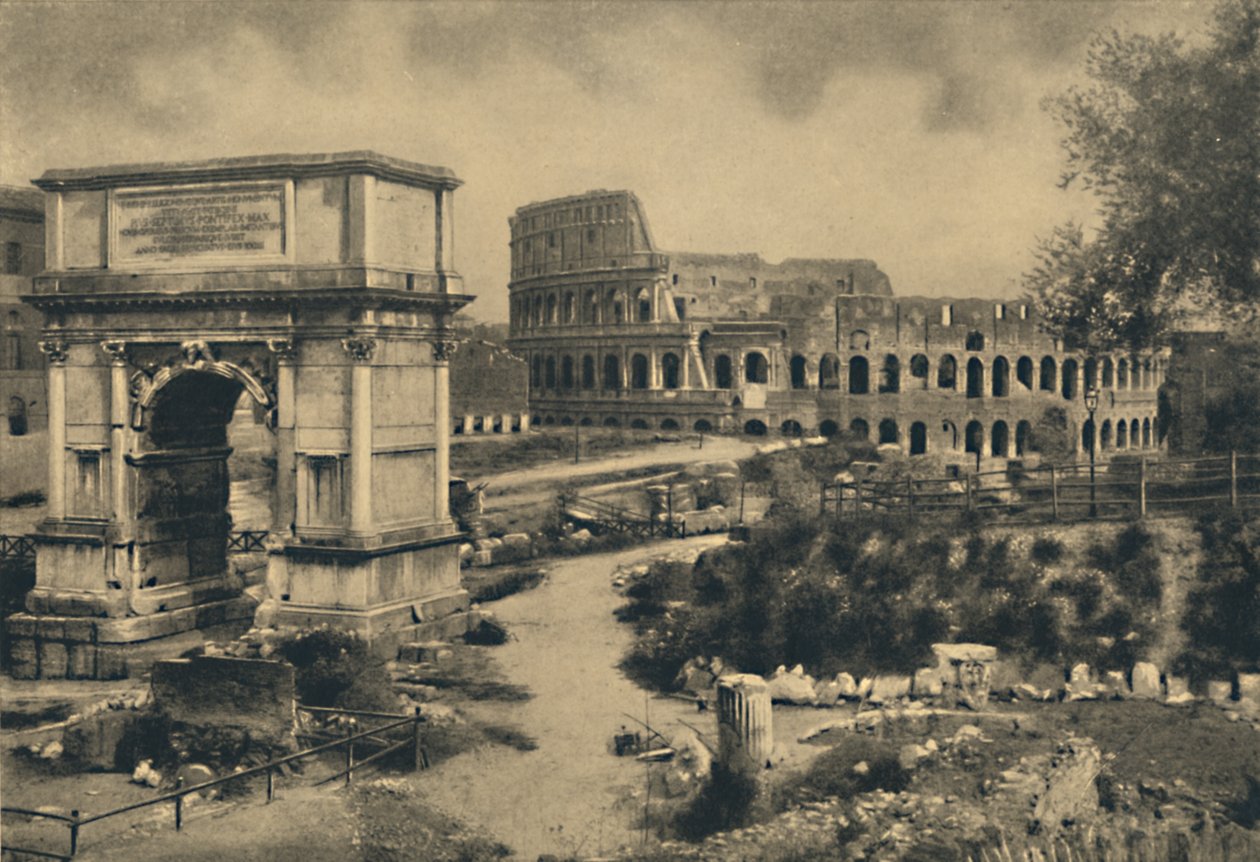 Roma - Titusbågen - Colosseum, 1910 av Unbekannt