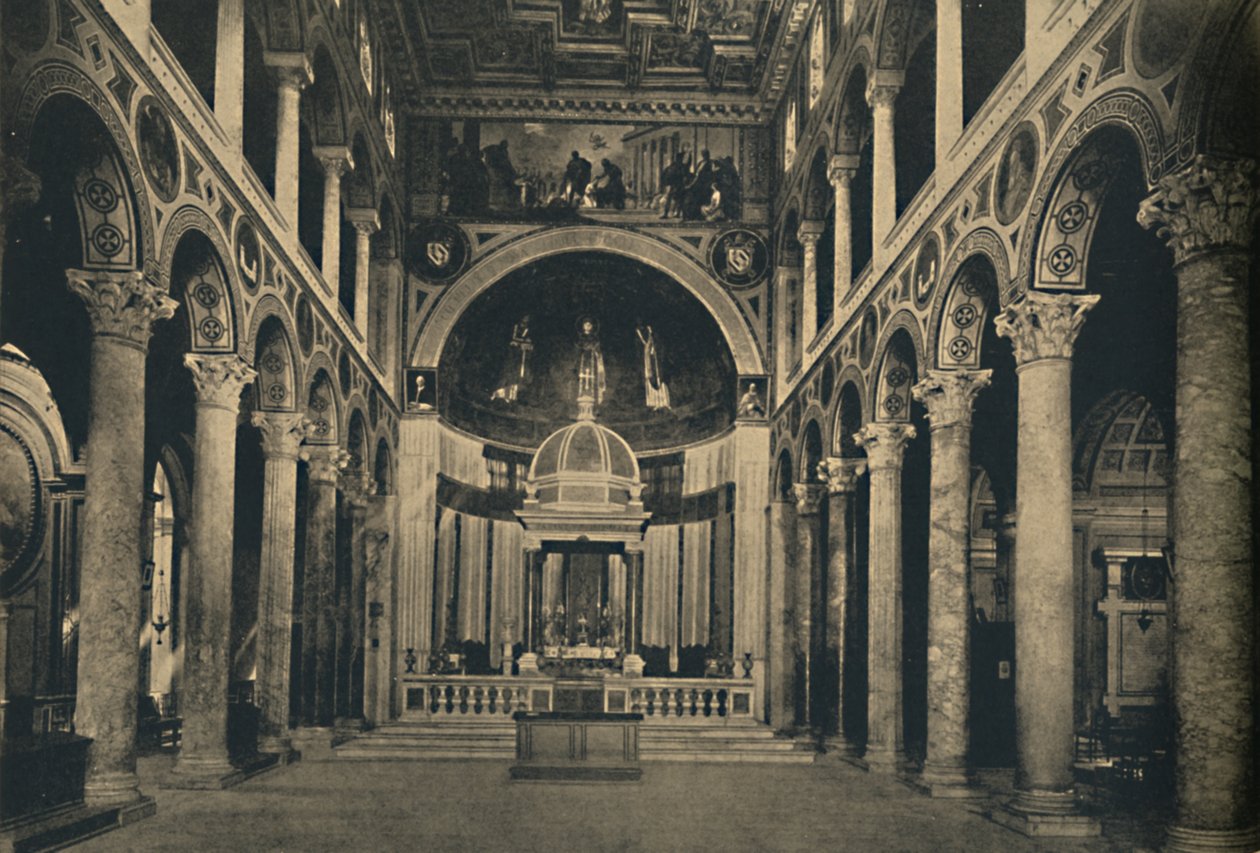 Roma - Basilica of St. Agnes utanför murarna på gatan Nomentana, 1910 av Unbekannt
