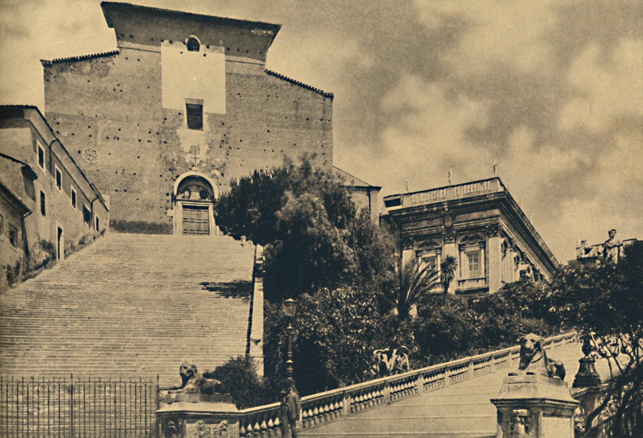 Roma - S. Maria-kyrkan i Aracoeli, på Capitoline Hill, 1910 av Unbekannt