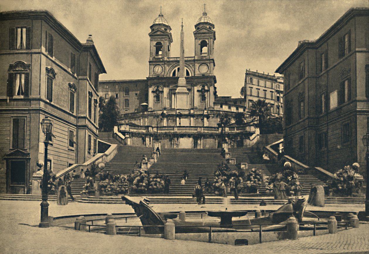 Rom - Trinita dei Montis kyrka, 1910 av Unbekannt