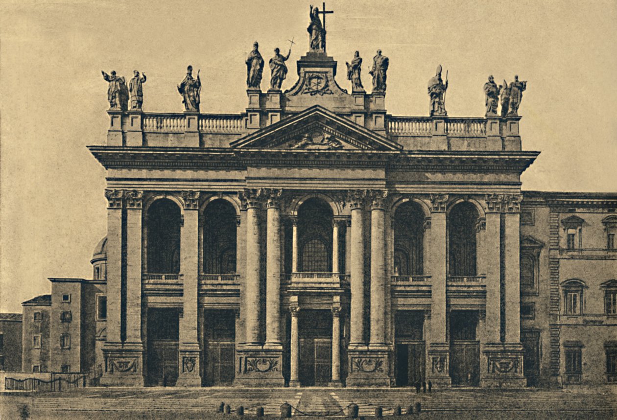 Roma - Fasad av basilikan St. John Lateran Ales. Galilei, 1734, 1910 av Unbekannt