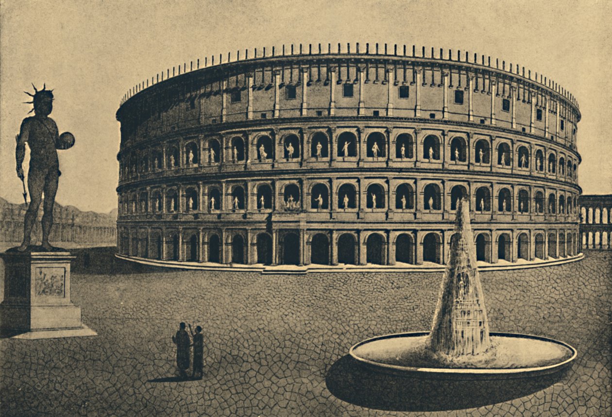 Roma - Imaginär rekonstruktion av Colosseum, 1910 av Unbekannt