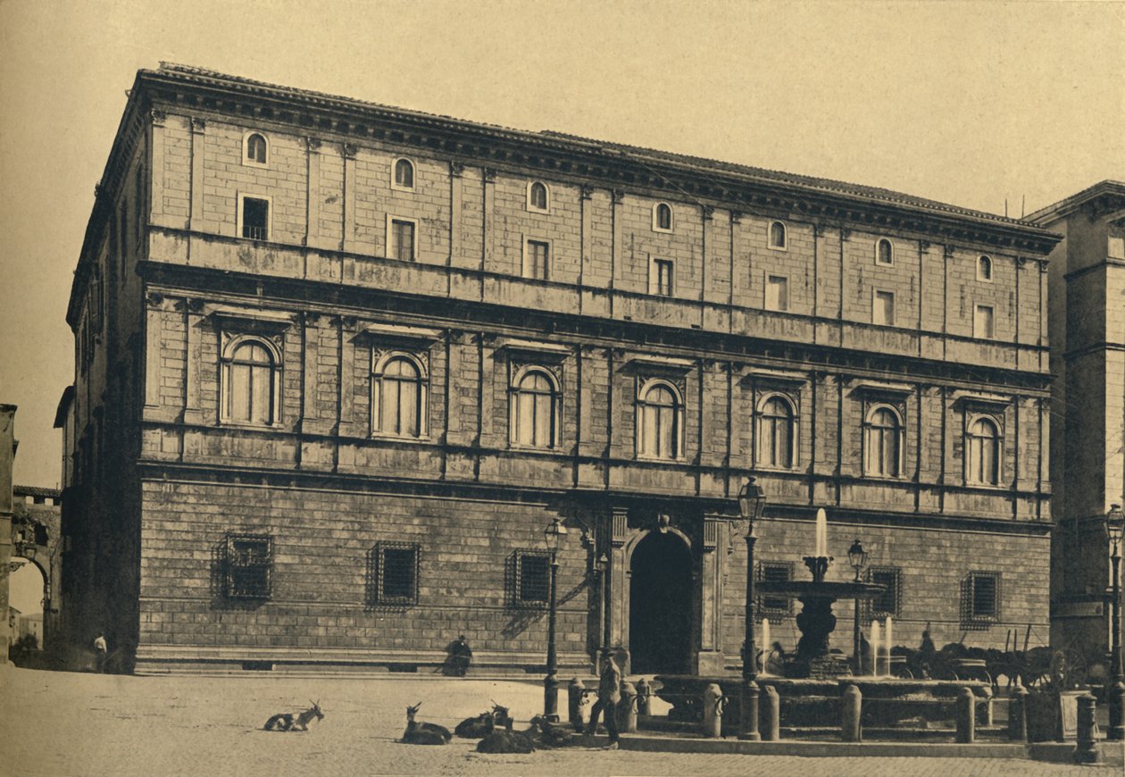 Rom - Piazza Scossacavalli. - Prins Torloniens palats, av Bramante, 1910 av Unbekannt