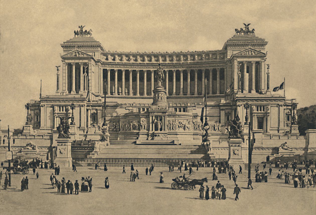 Rom - Piazza di Venezia. Monument till Victor Emmanuel II, 1910. av Unbekannt