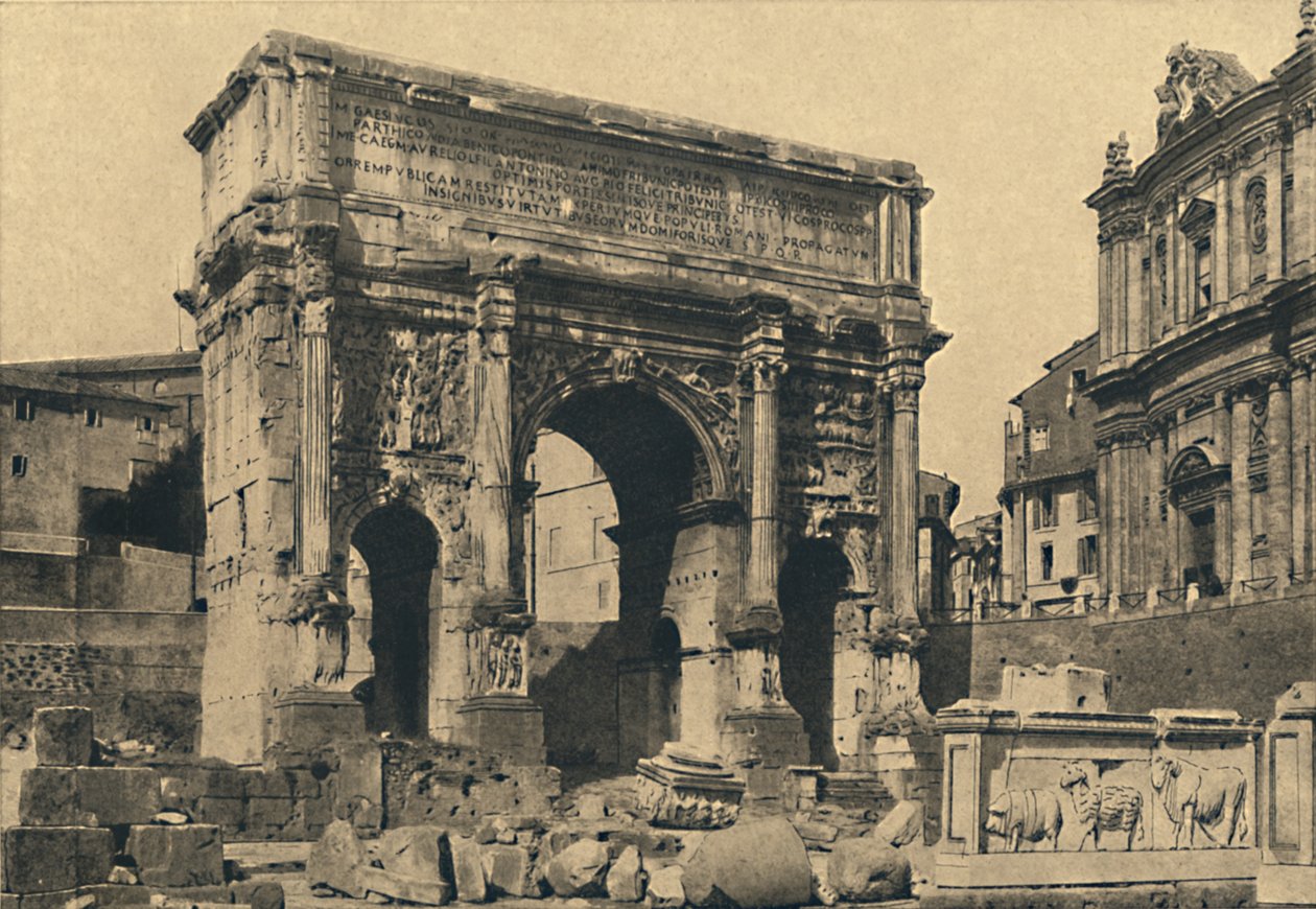Rom - Forum Romanum - Septimius Severus båge, 1910 av Unbekannt