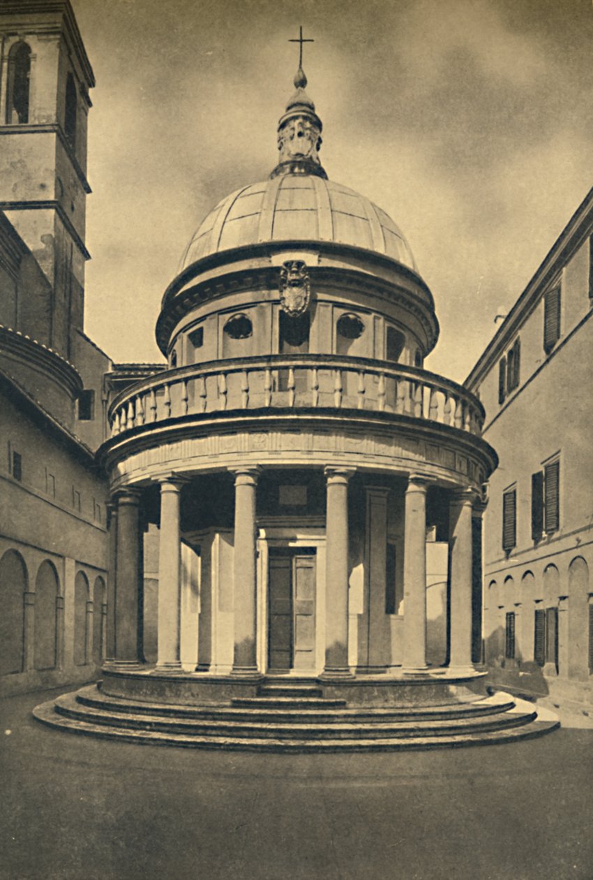 Roma - Tempel av Bramante i klostret i S. Pietro i Montorio på Janiculum Hill, 1910 av Unbekannt