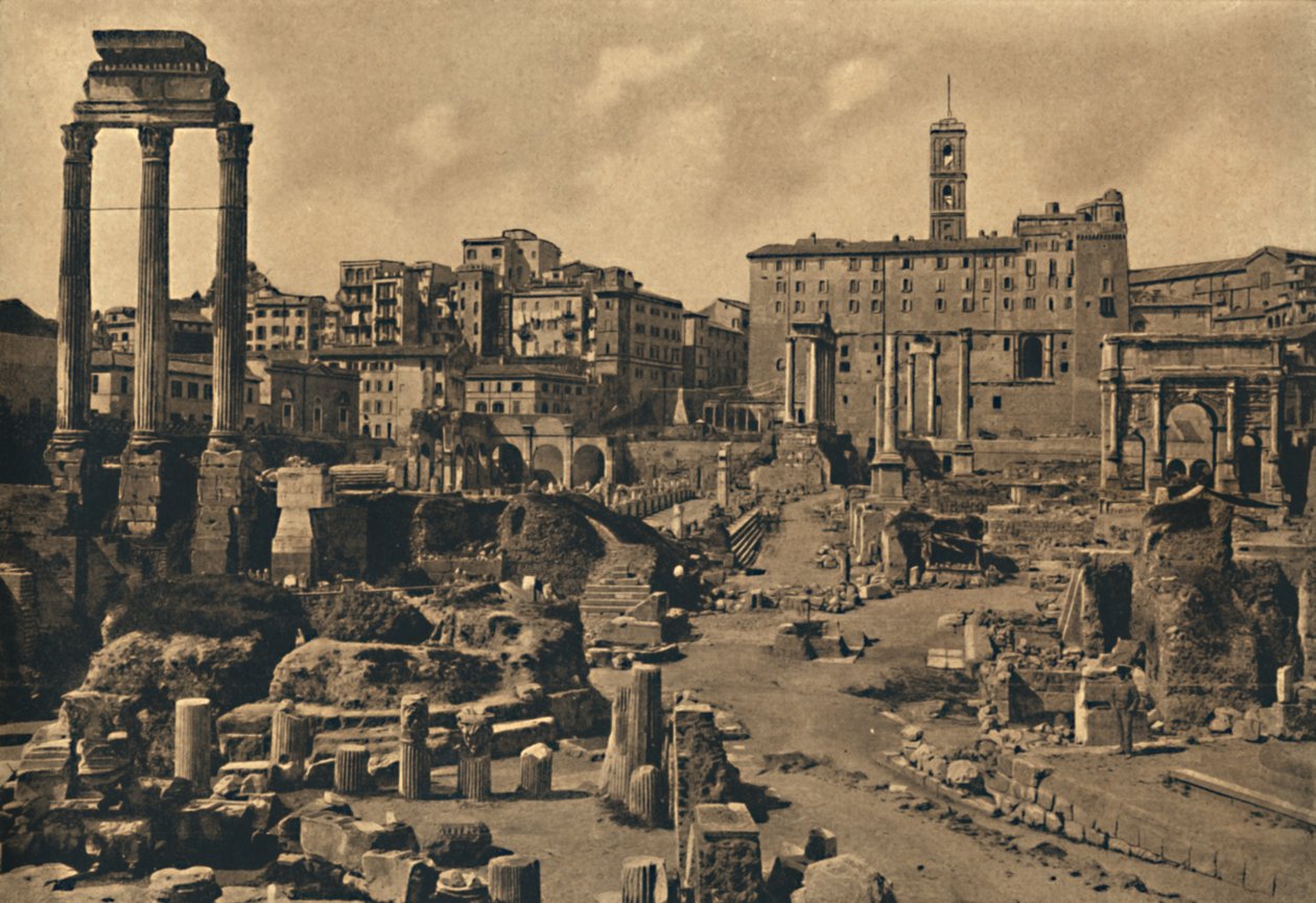 Roma - Forum Romanum och Capitoline Hill, 1910 av Unbekannt