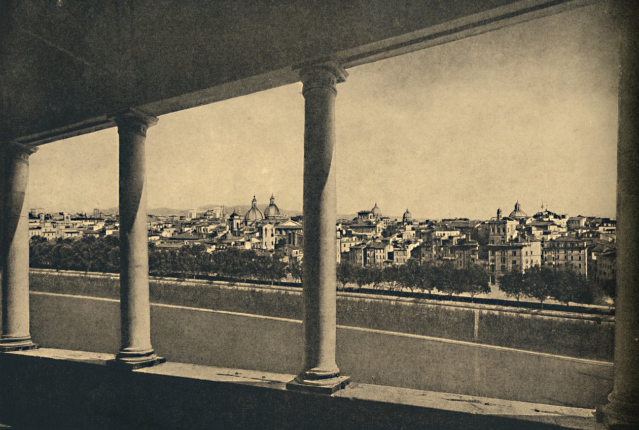 Roma - Utsikt över staden från Logia av Bramante i slottet St. Angelo, 1910 av Unbekannt