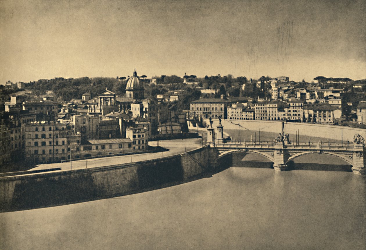 Roma - Utsikt över Victor Emmanuels nya bron, 1910 av Unbekannt