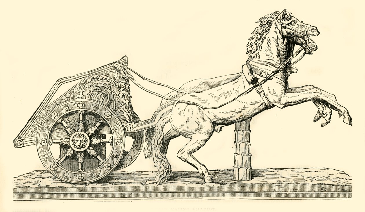 Romersk racervagn, 1890. av Unbekannt