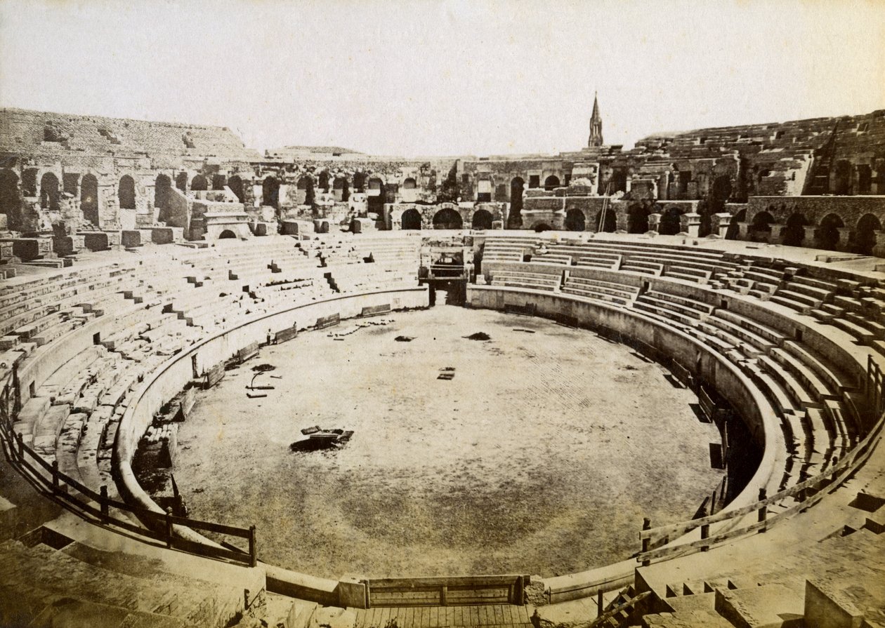 Romersk amfiteater, Nimes, Frankrike, sent 1800-tal eller tidigt 1900-tal av Unbekannt