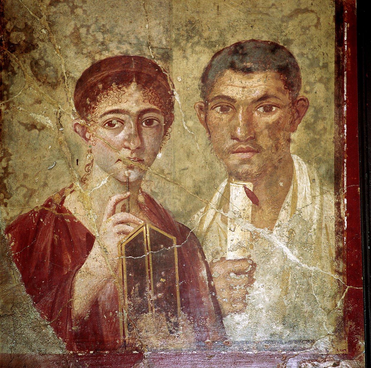 Romersk porträttmålning av Terentius Neo och hans fru, Pompeji, Italien av Unbekannt