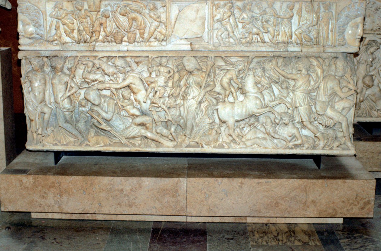 Romersk sarkofag med legenden om Selene och Endymion, 230-235 e.Kr. av Unbekannt