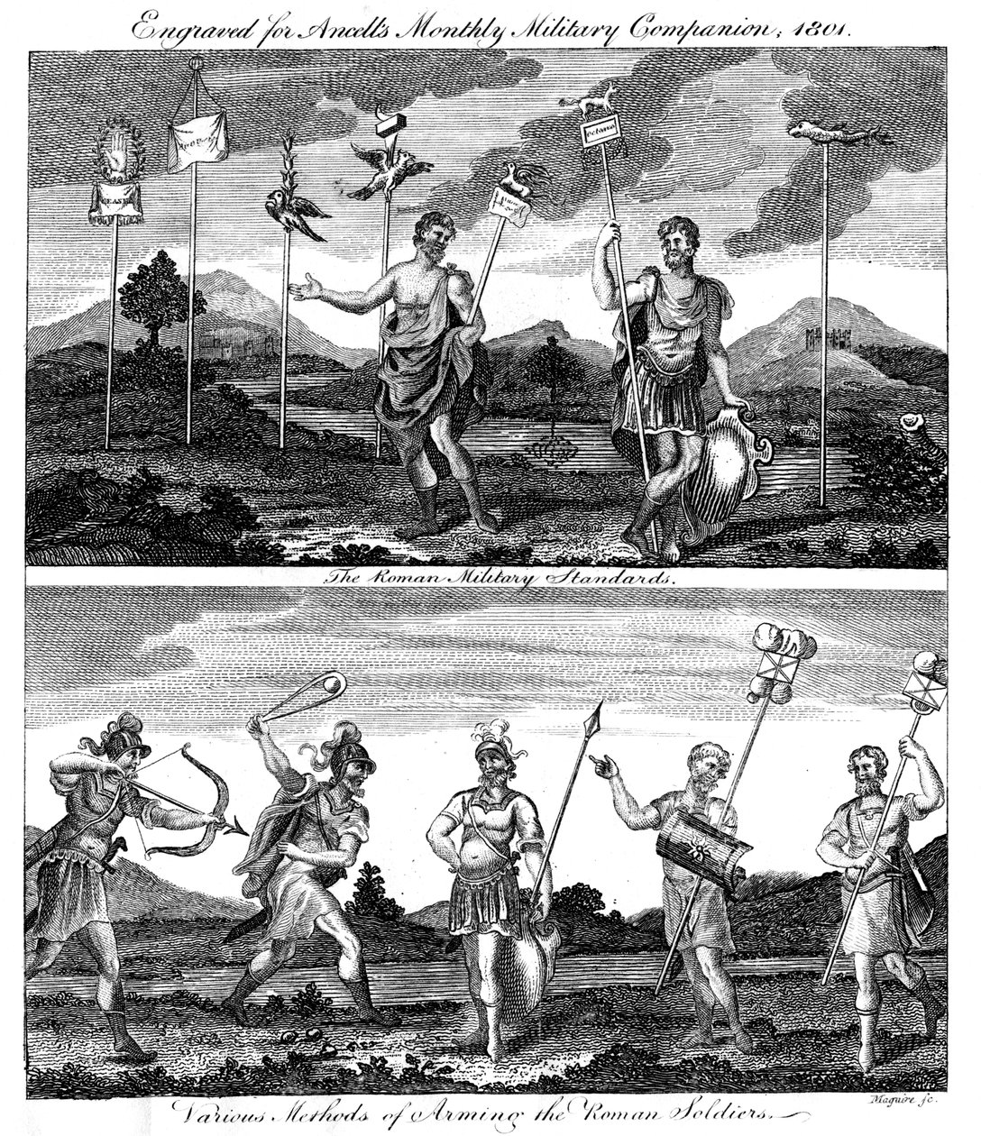 Romerska soldater, 1801 av Unbekannt