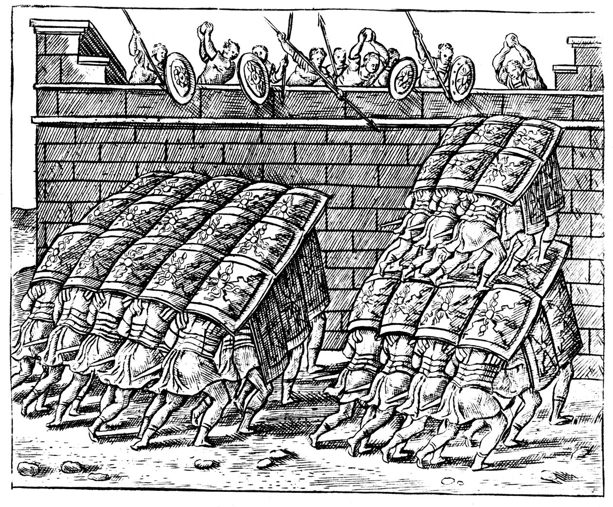 Romerska soldater attackerar en fästning, 1605 av Unbekannt