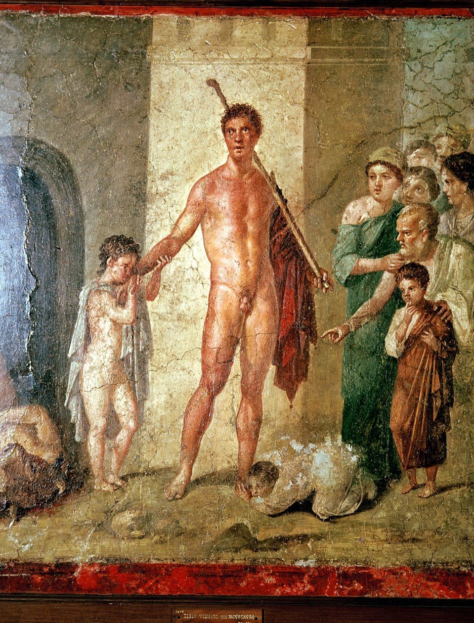 Romersk väggmålning av Theseus efter att ha dödat Minotauren, Pompeji av Unbekannt