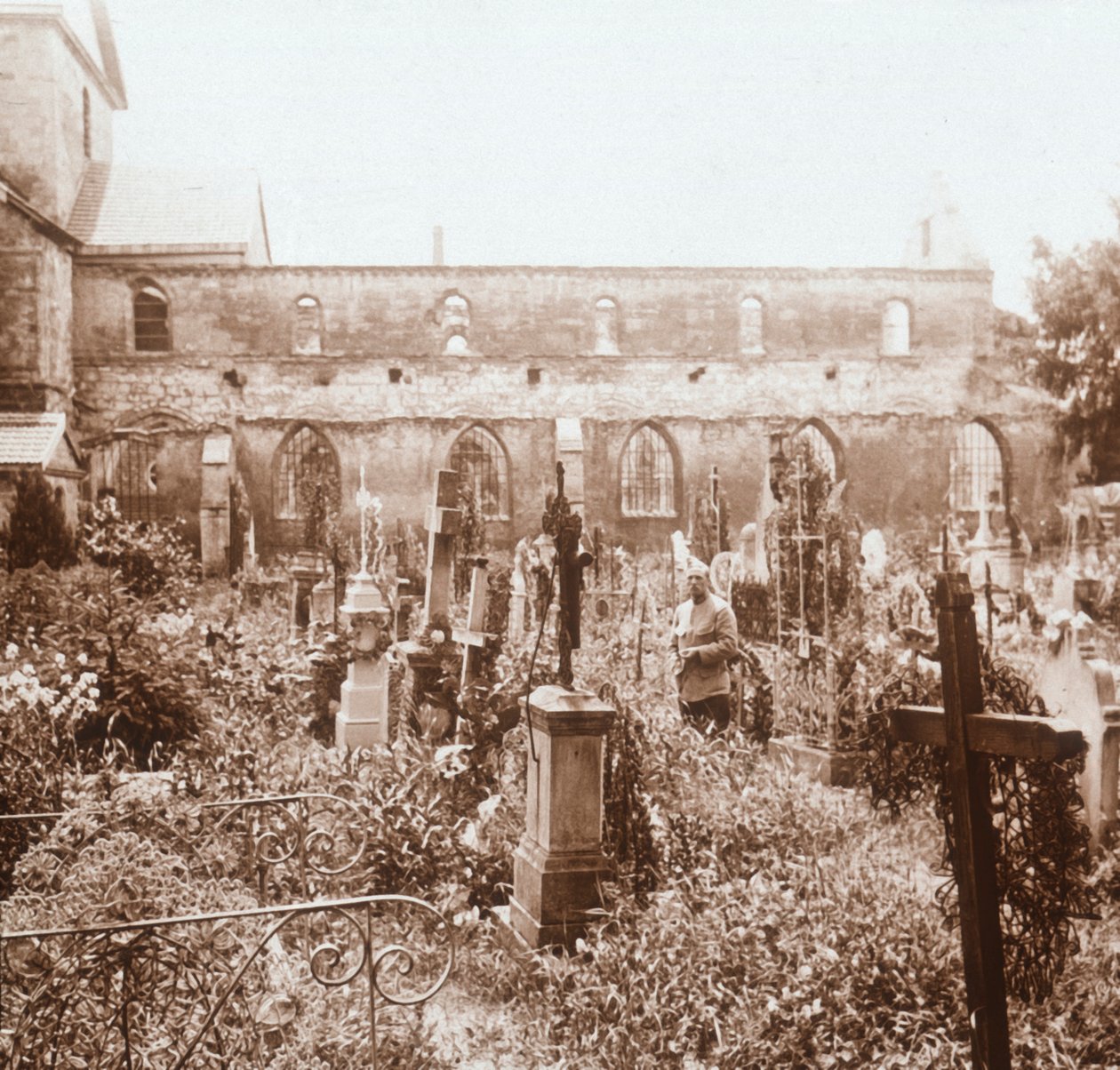 Taklös kyrka, Marne, norra Frankrike, c1914-c1918 av Unbekannt