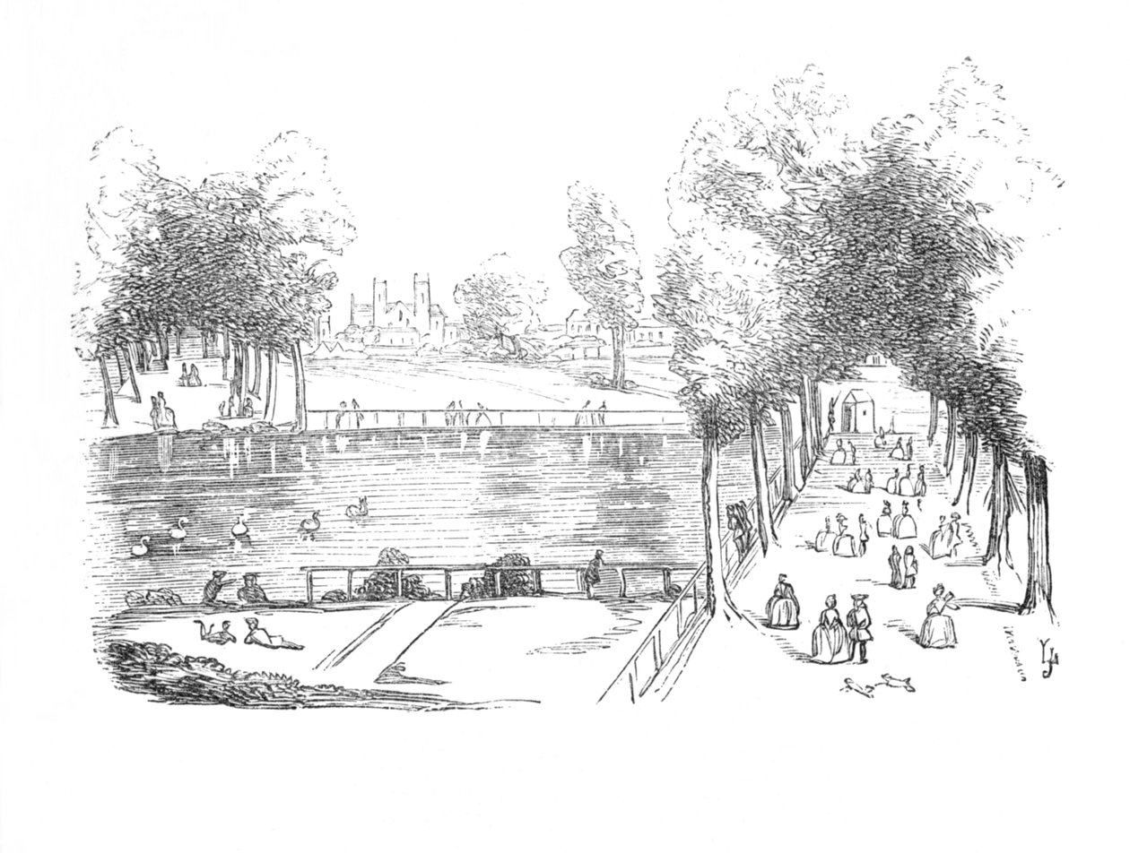 Rosamonds Pond 1740, c1870 av Unbekannt