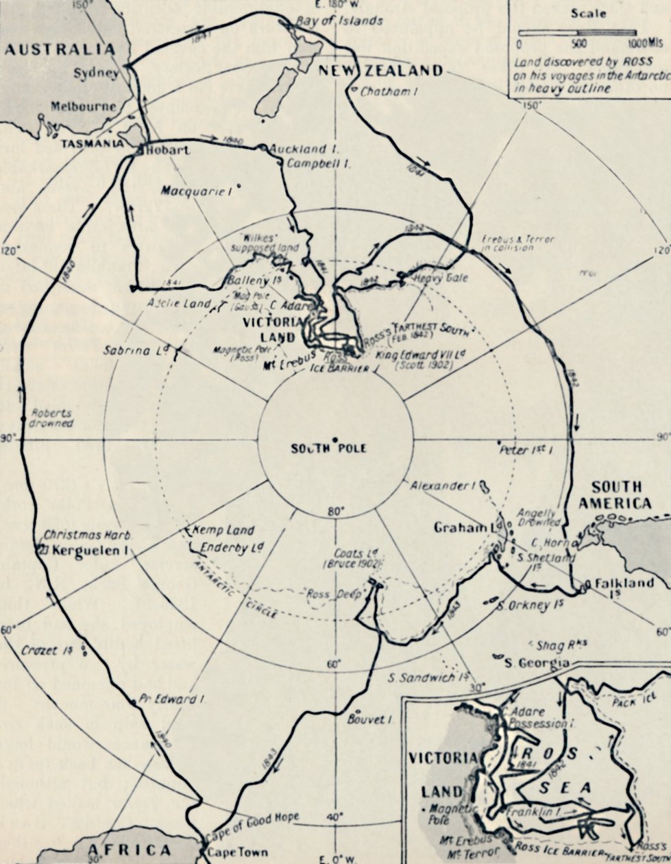 Ross Antarctic Voyage in the Erebus and the Terror, 12 november 1840, 1937 av Unbekannt