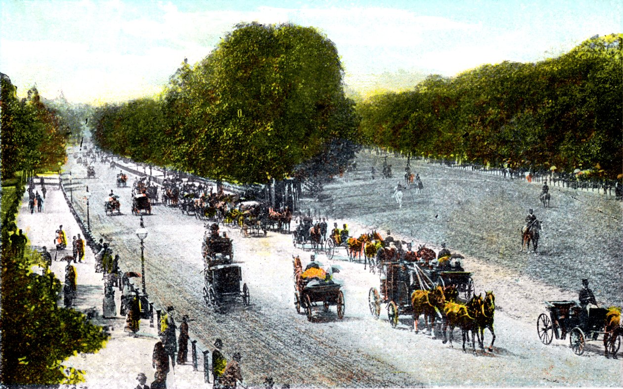 Rotten Row, Hyde Park, London, 1900-talet av Unbekannt