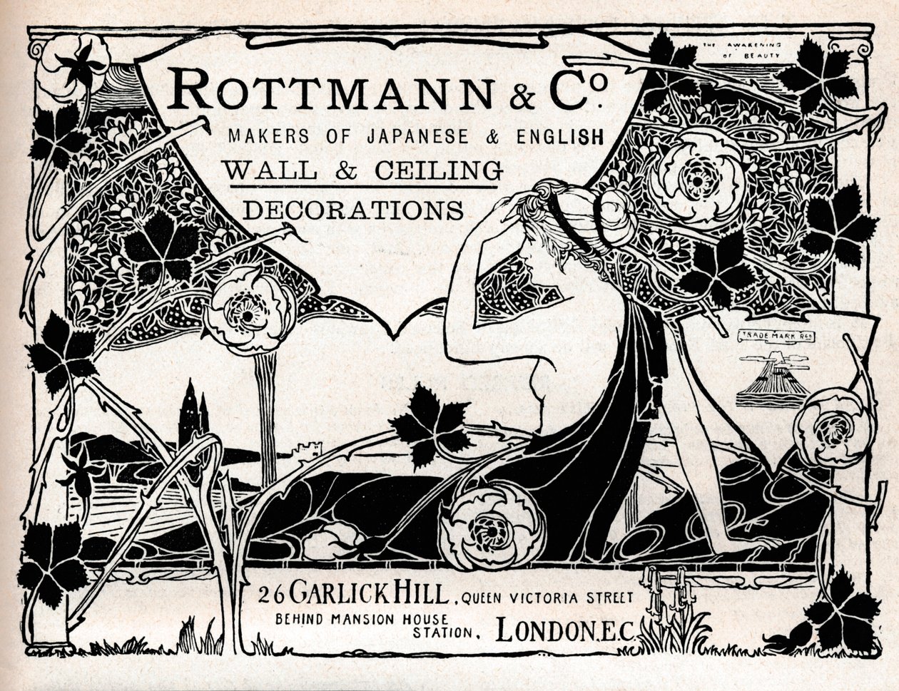 Rottmann & Co., Tillverkare av japanska och engelska vägg- och takdekorationer, 1897 av Unbekannt
