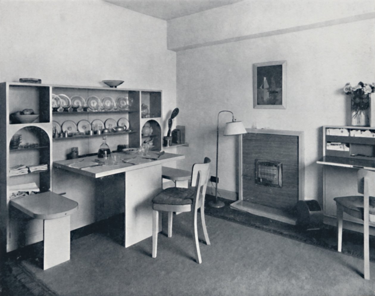 Rowley Gallery of Decorative Art Ltd - kombinerat matsal-vardagsrum öppet, 1939 av Unbekannt