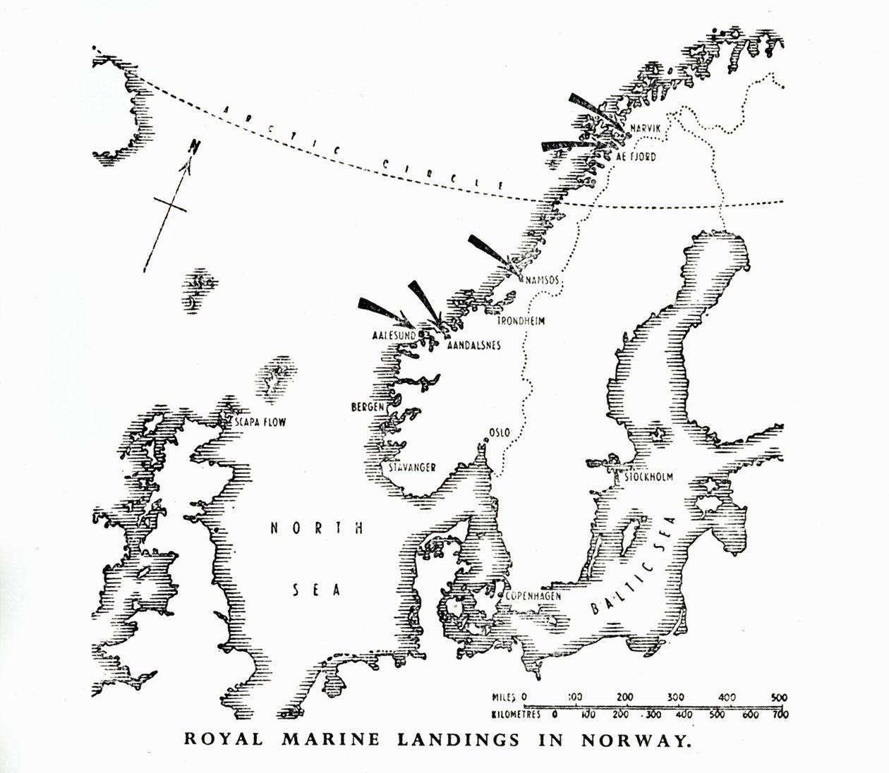 Royal Marine landstigning i Norge, andra världskriget, 1940 1944. av Unbekannt
