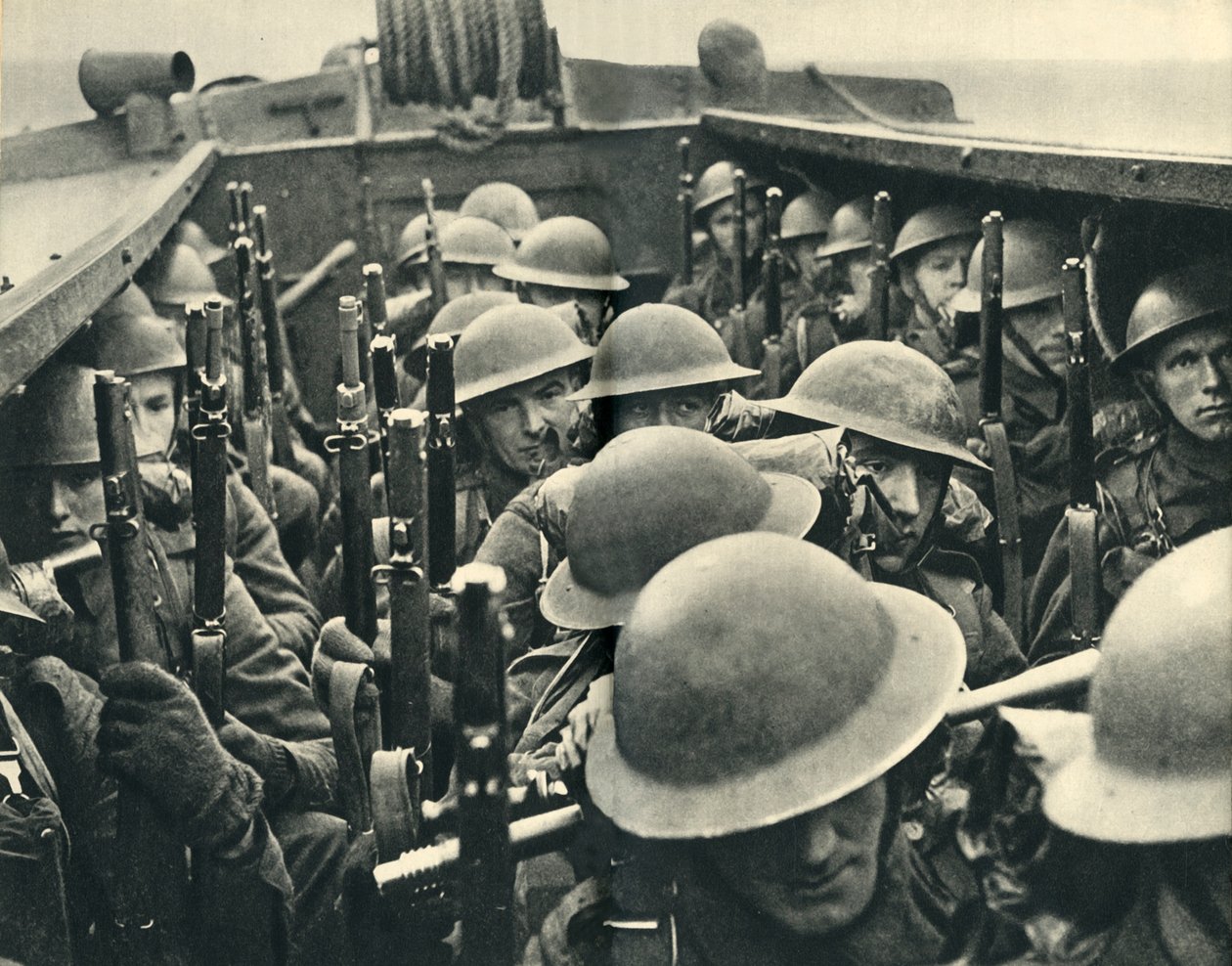Royal Marines ombord på en landningsfarkost, andra världskriget, c1939-c1943 1944. av Unbekannt