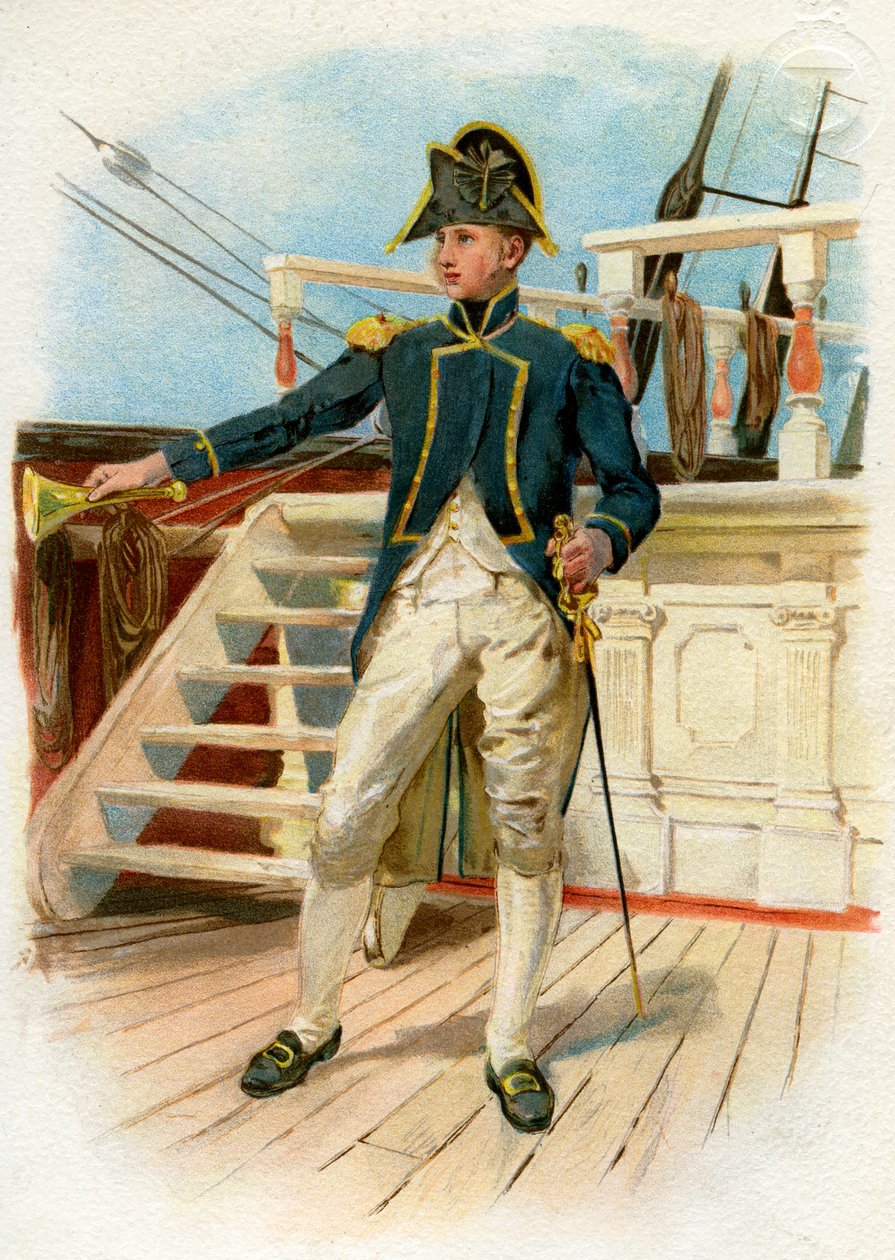 Royal Navy Post Captain, 1700-talet c1890-c1893 av Unbekannt