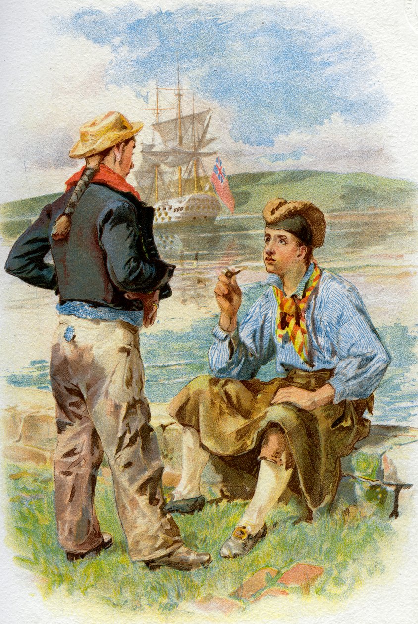 Royal Navy sjömän, 1700-talet c1890-c1893 av Unbekannt