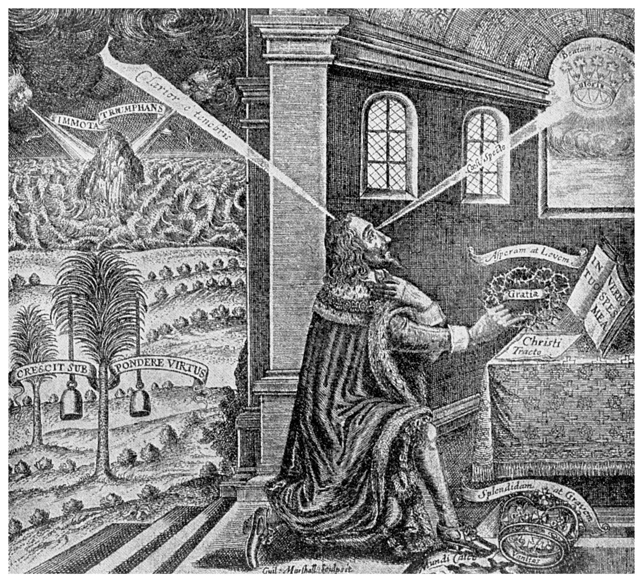 Kungligt prerogativ: titelblad från Eikon Basilike, 1649 1956 av Unbekannt